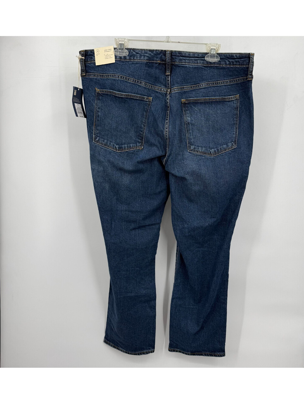 Target High-Rise Straight Dark Blue Distressed Jeans Size 18 - Picture 2 of 6